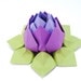 Lotus Flower - Origami Paper Flower - Gift, Decoration, or Favor -- Purple, Grape, Moss Green
