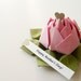 PERSONALIZED Mother's Day Origami Lotus Flower in Blossom Pink and Moss Green with gift box
