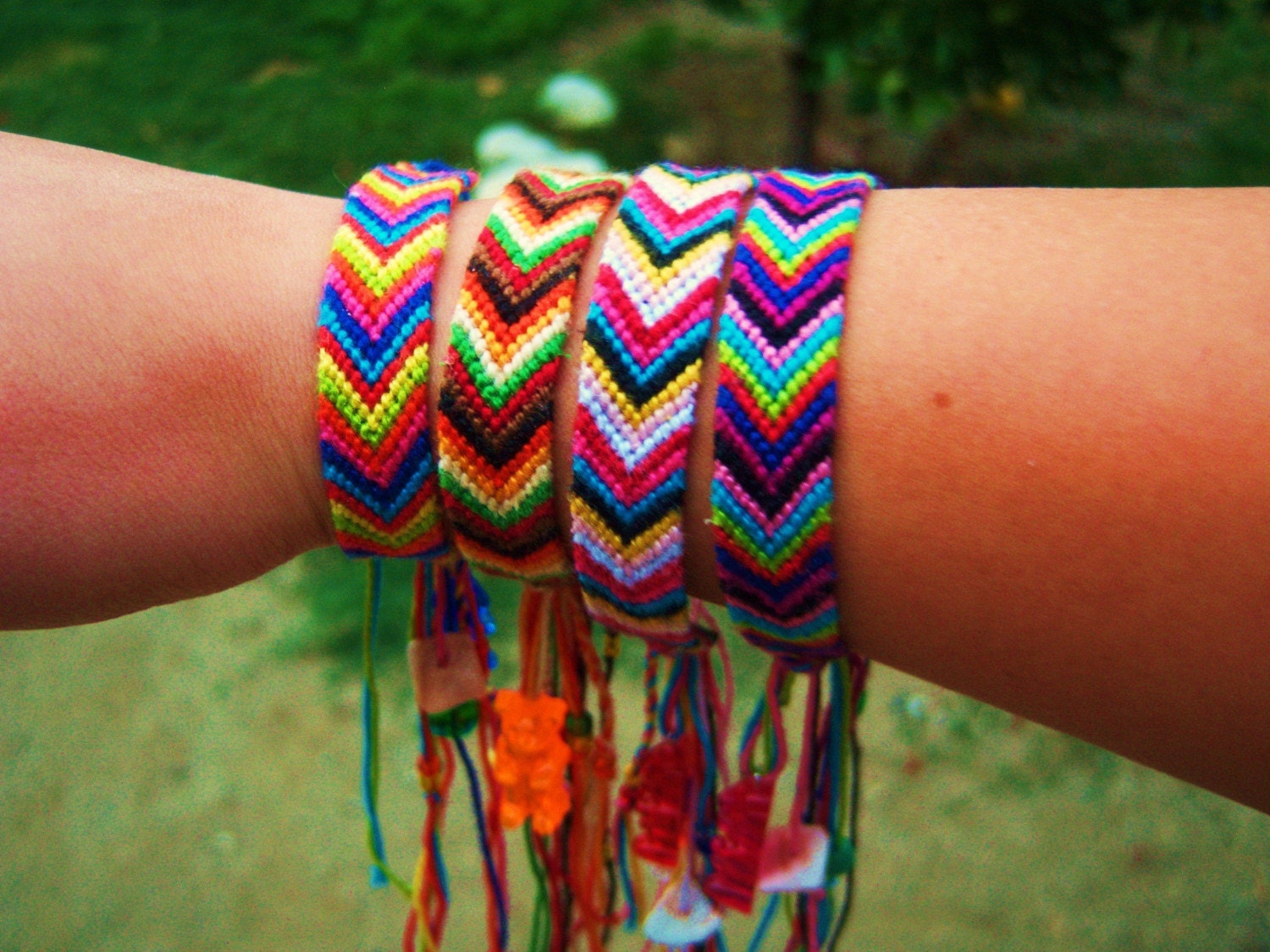 L.A. Raised-14 Stringed-Gummy Bear Arrow-Multi-Colored Bracelets