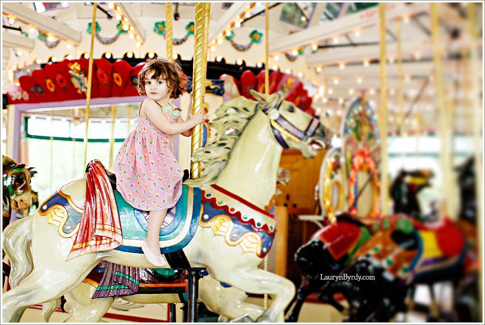 Vintage Carousel Sweetheart dress with ruffle trim