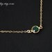 Emerald crystal in bezel necklace - GOLD FILLED, emerald green, birthday gift, Christmas gift, small gold necklace