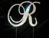 R Monogram Cake Topper