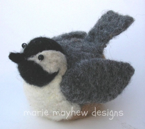 PATTERN-BOOKLET. A Knit & Felt Wool Birds Pattern