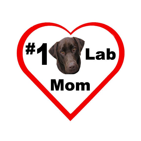 Number 1 Chocolate Lab Mom, 6x6 Tile