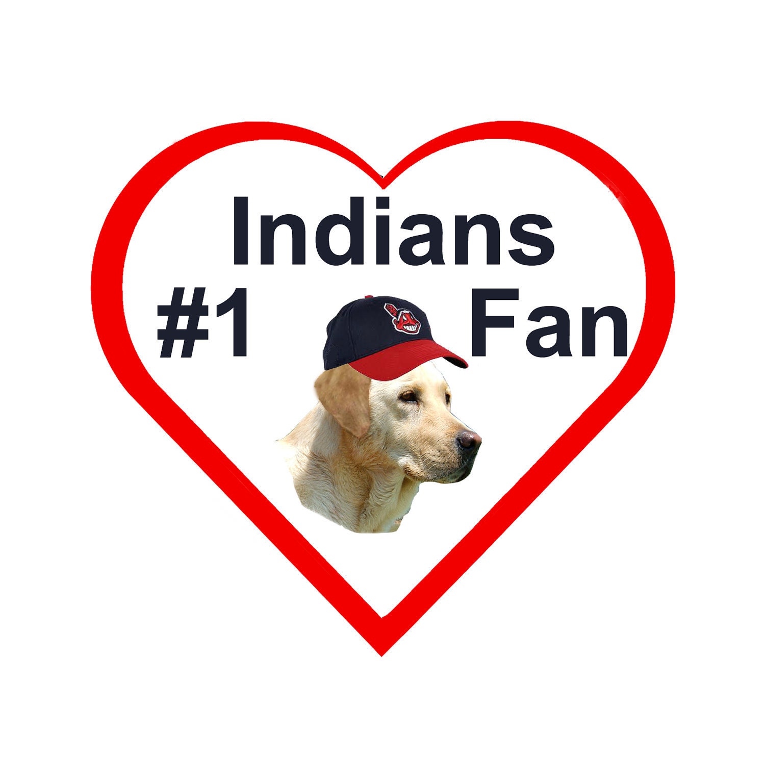 Number 1 Indians Fan, 6x6 Tile