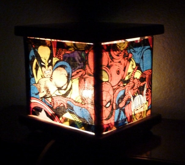 Super Hero Lamp Lantern Night Light Nightlight Spiderman The Hulk Thor Captain America