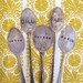5 antique spoon garden markers set