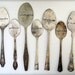 9 antique spoon garden markers set