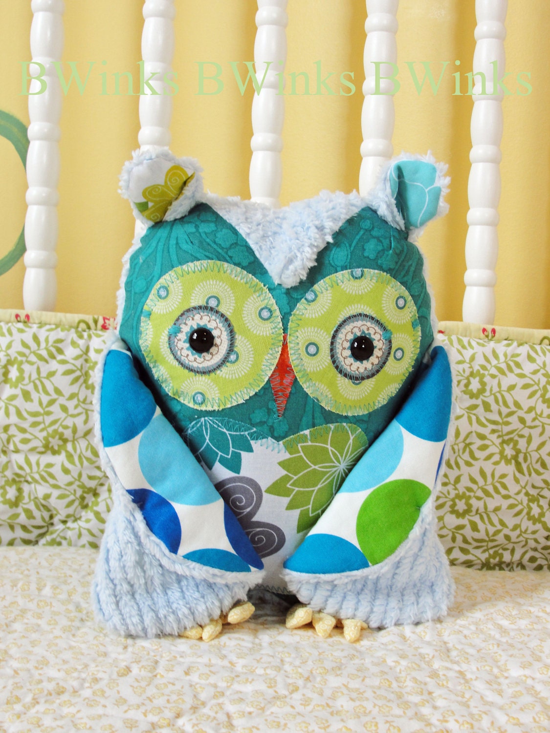 Stuffed Owl Pillow - Modern Boy Designer - Limited - LAST ONE