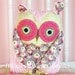 Owl Pillow - Stuffed Animal Owl Friend - Pink Peacock - ONLY 2 Remaining