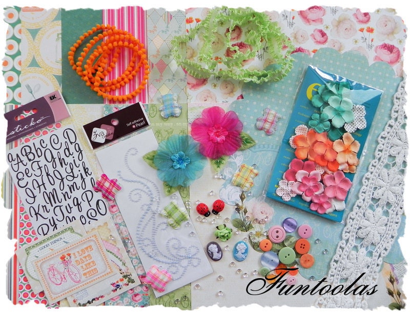 Scrapbooking Kit 12x12 - March Kit -  "Spring Fever"