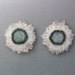 Quartz Flower Stalactite Slice Pair