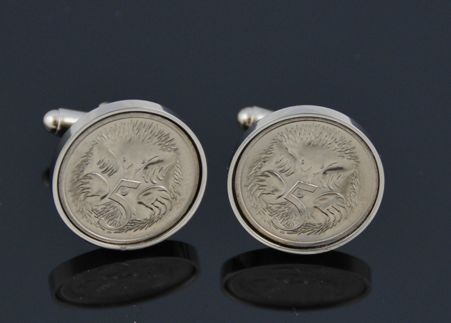 Australian cufflinks for men,Handmade gift - Perfect Australian present from mint Echinda coins