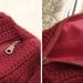 Burgundy crochet bag - handmade purse with the style of one of the most famous bags