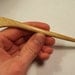 Hand carved hair stick shawl pin in highly figured oak wood