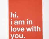 hi. i am in love with you. ok. poster