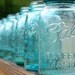 10 Vintage BLUE Ball Mason Jars
