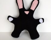 Blackie The Bunny squeaky fleece dog toy