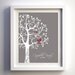 Personalized Family Tree with love birds and babies, Paper Anniversary Gift, Wedding Gift, gift for wife, Mother's Day gift, 11x14