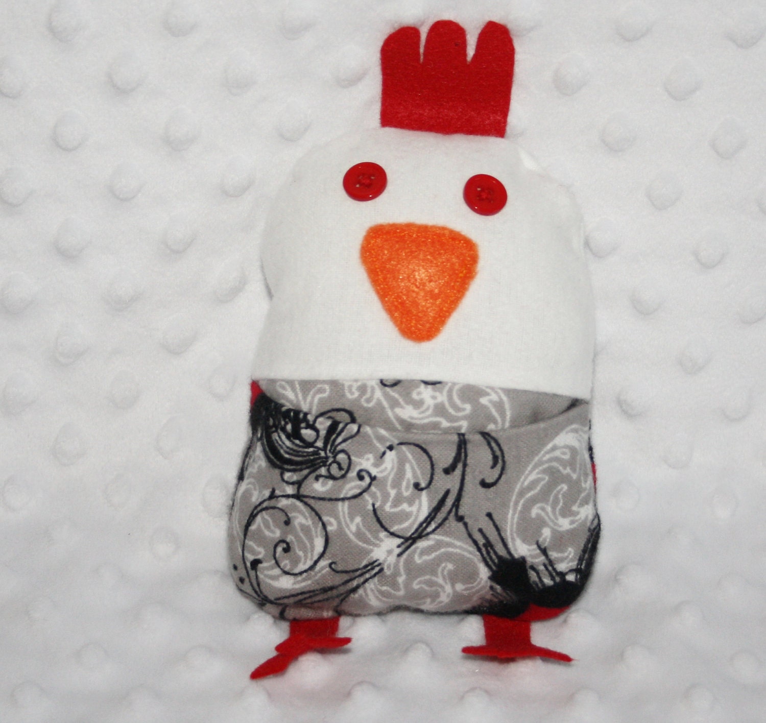 Chirpy Bird/Soft Toy- Red, Black, White
