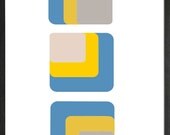 Modern Squares- 8 x 10 Art Print- Geometry Series