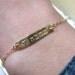 14k Gold Filled Hand stamped Jewelry Personalized Hebrew Name Bracelet Love Friendship Jewelry in English or Hebrew