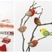 felt bird pins wholesale / felt bird brooches / bird ornaments for nursery