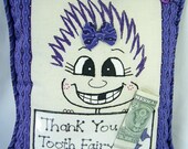 Tooth Fairy Pillow for Girl PinHead Happy Face(TM)
