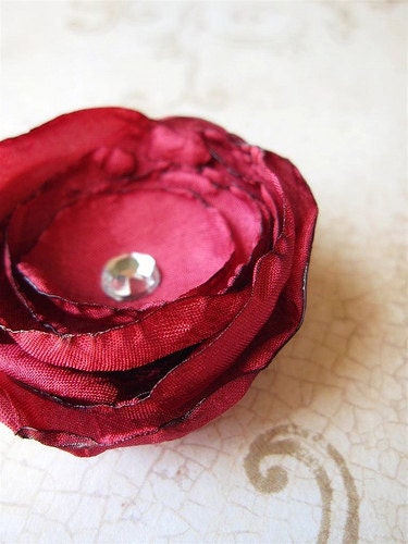 Pretty in Pink Silk Hair Flower or Pin