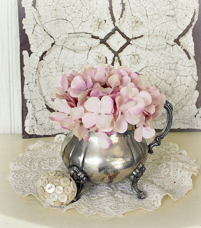 Silver Plate Footed Creamer-Ornate