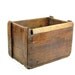Vintage Wood Crate Wooden Box Caramel Brown Small Side Table End Table Storage Crate