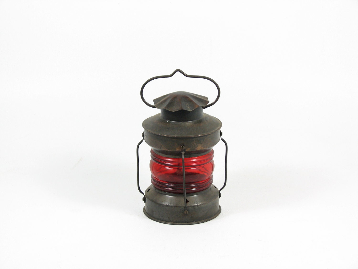 Vintage Candle Lantern Hanging Lamp Tea Light Candle Holder Outdoor Lighting Red Metal