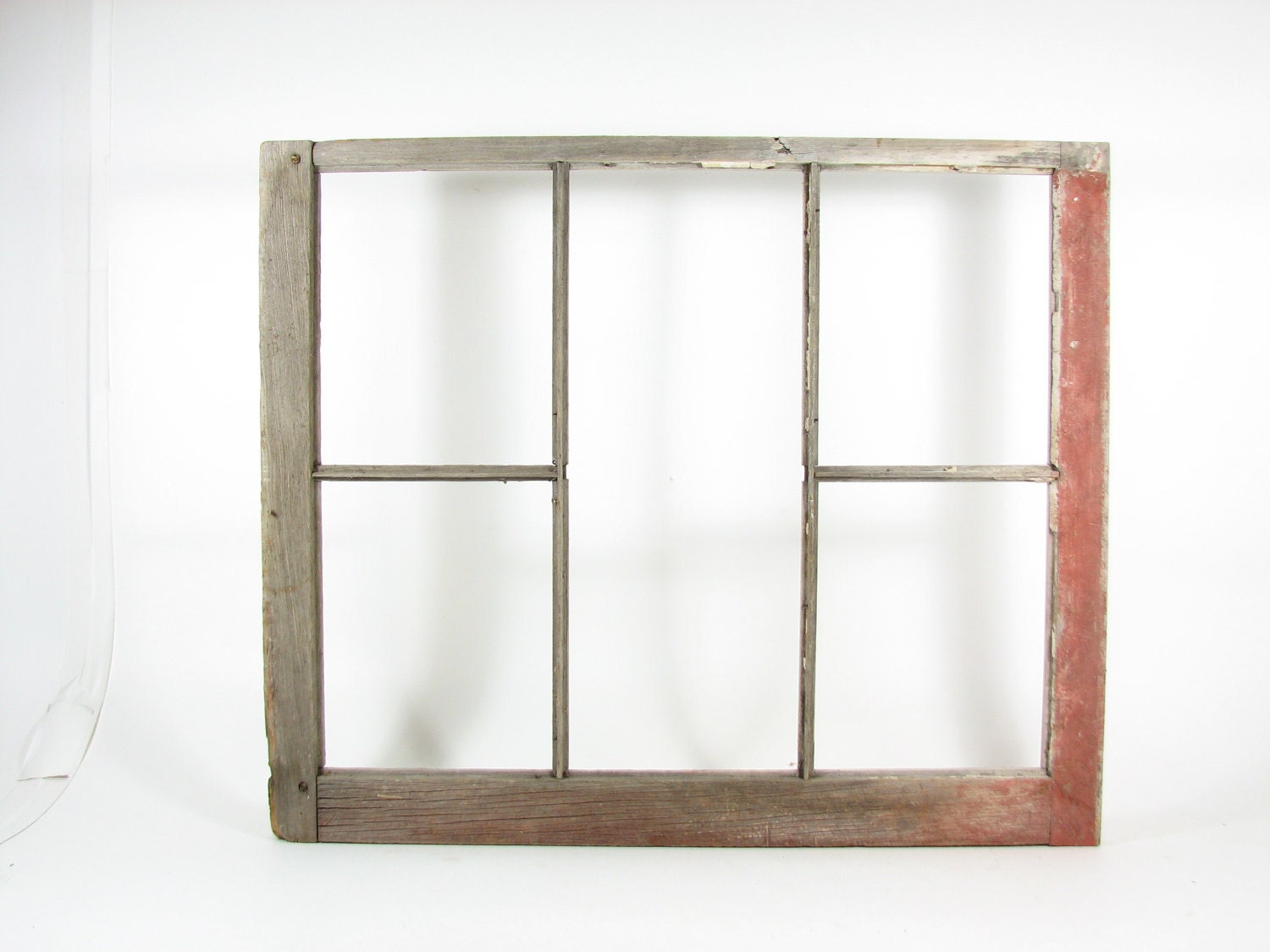 Vintage Wood Window Frame 5 Pane without Glass for 8x10 Pictures Weathered Wood Frame