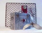 Vintage Industrial Upcycled Metal Storage Case Box