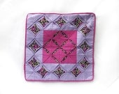 Pillow cover - Purple origami patchwork quilt Hand applique Heirloom All new fabrics Pillow cover - violasboutique