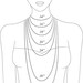 Peach bib fabric  yoyo necklace