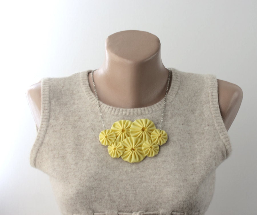 Yellow  statement  necklace