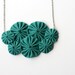 Emerald green yoyo bib necklace