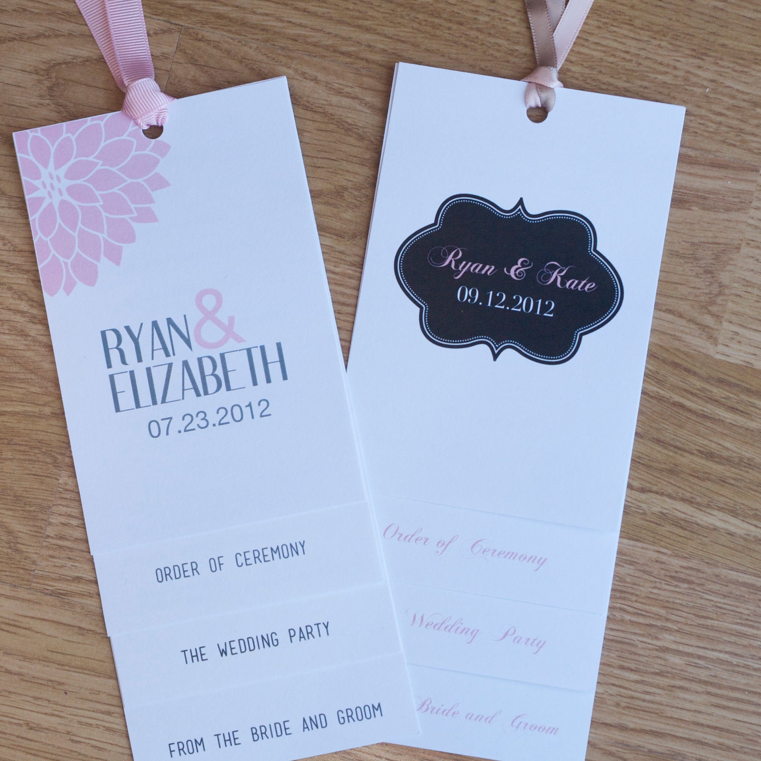 Custom listing for KELLY - 158 Custom layered wedding programs