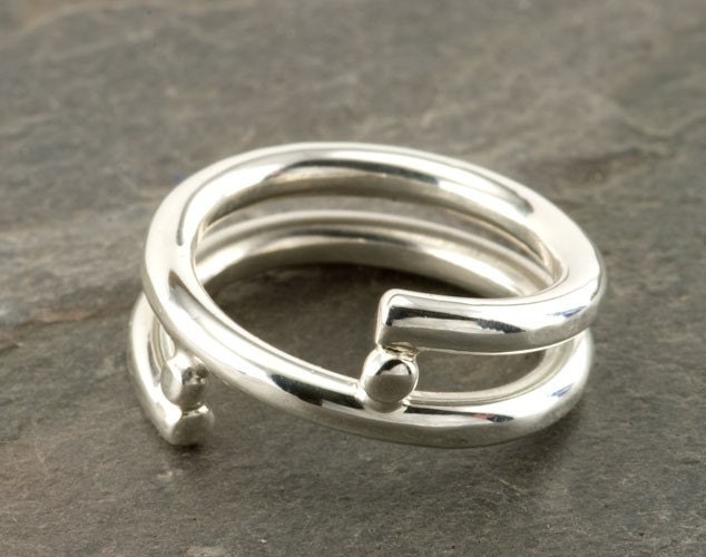 Simple Wrap around Ring in Sterling Silver