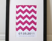 Chevron Poster Guest Book Alternative