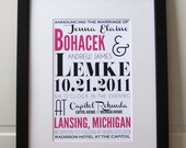 Wedding Poster  Guest Book Alternative