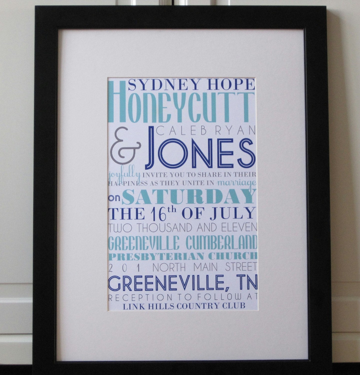 Guest Book Alternative Custom Wedding Poster