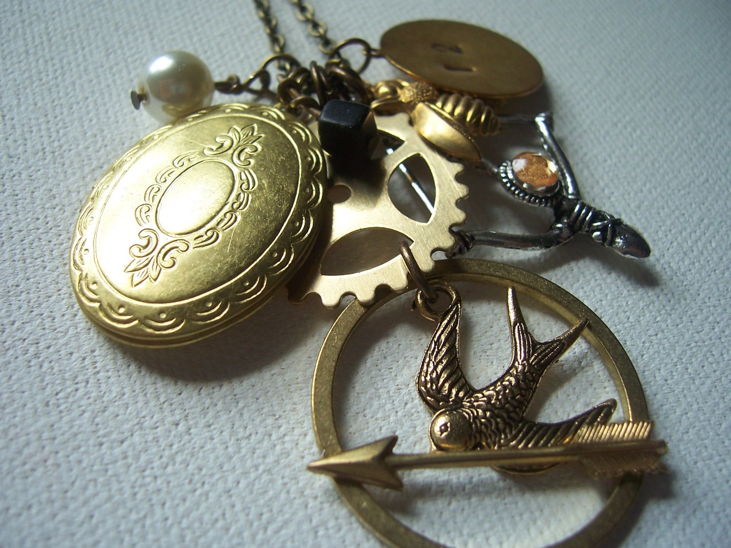 The Hunger Games necklace - jewelry charm necklace - new design mockingjay