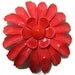 Dark Pink 70s Flower Brooch