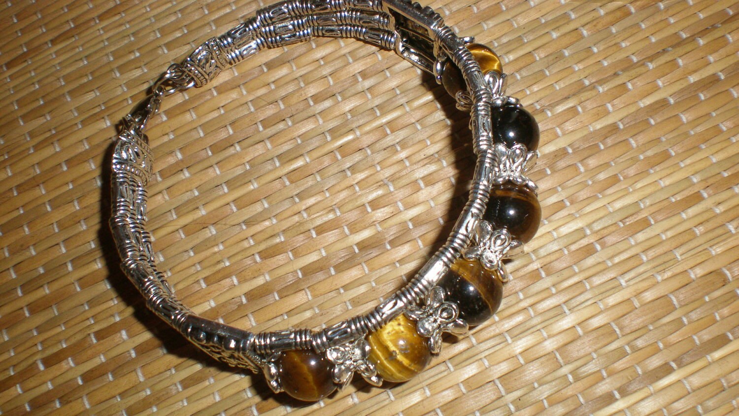 Tigers Eye Bead Bracelet Tiffany