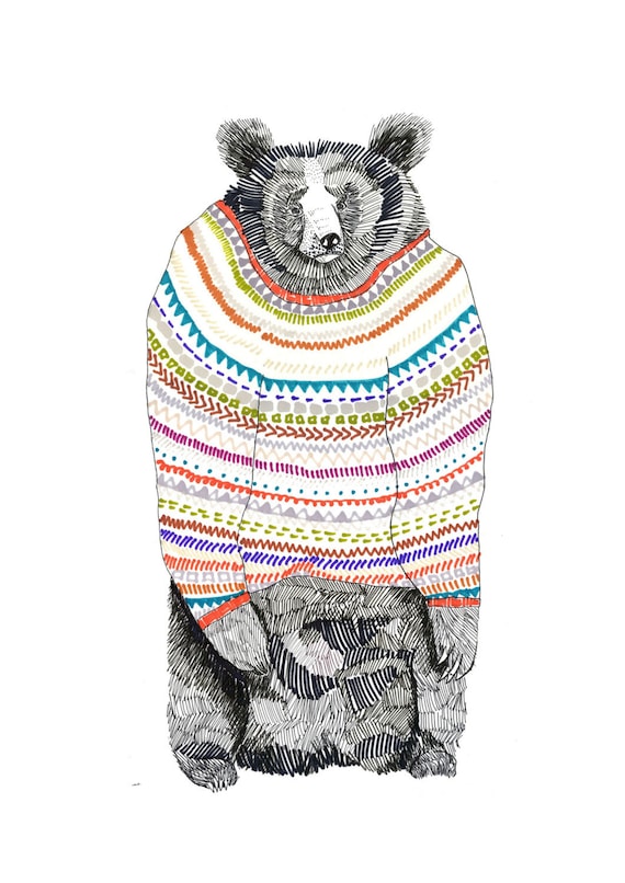 Woolly Bear Digital Print A3