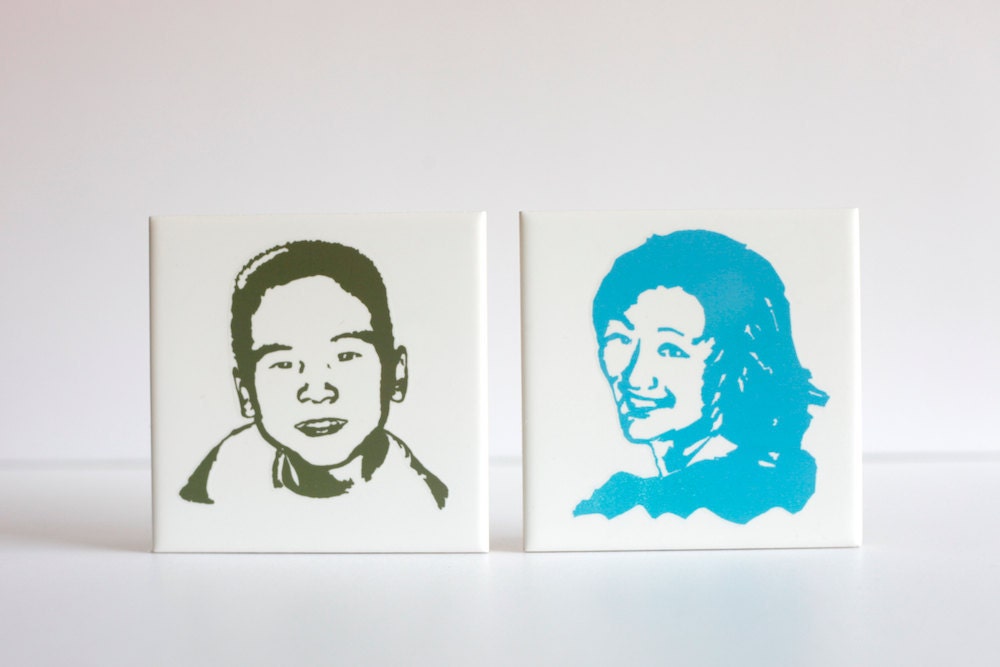 Custom Portrait Tiles - Family Pack