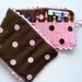 Brown and Pink Polka Dots Crayon Roll