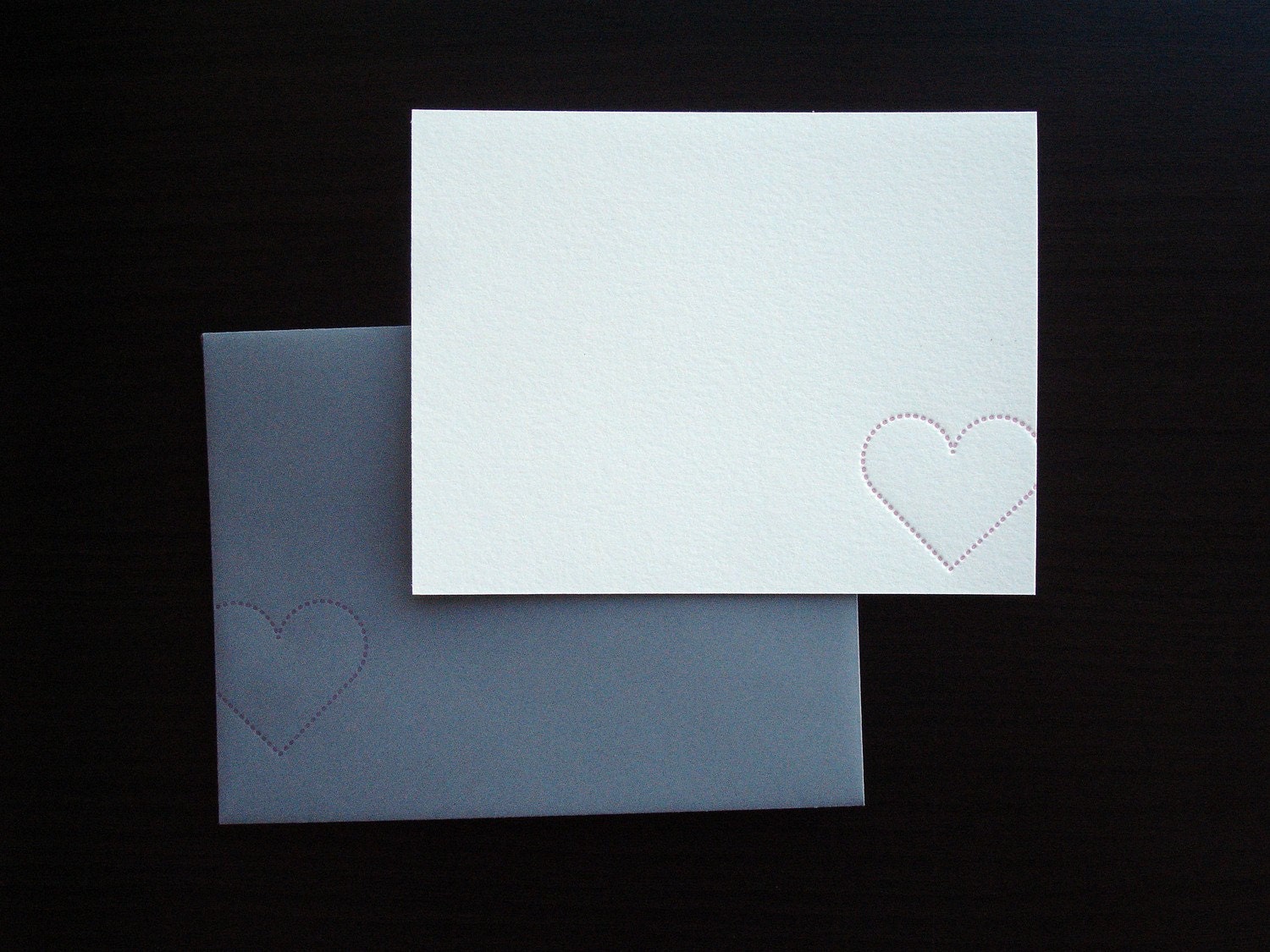 Heart Correspondence Cards with Matching Envelopes, Set of Four